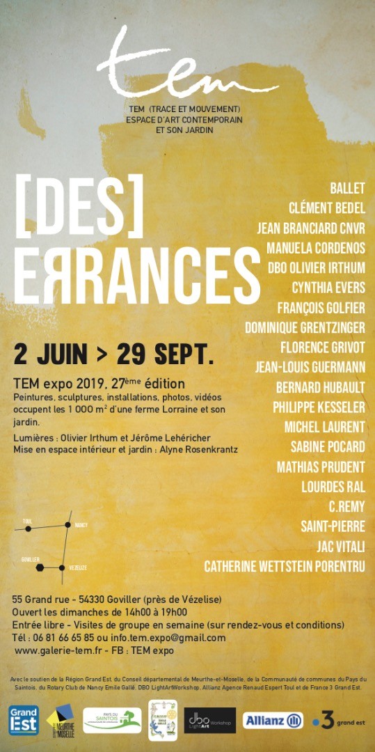 “Des errances” TEM expo 2019, 27ème édition