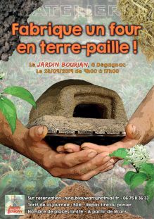 Atelier "Fabrique un four en terre-paille"