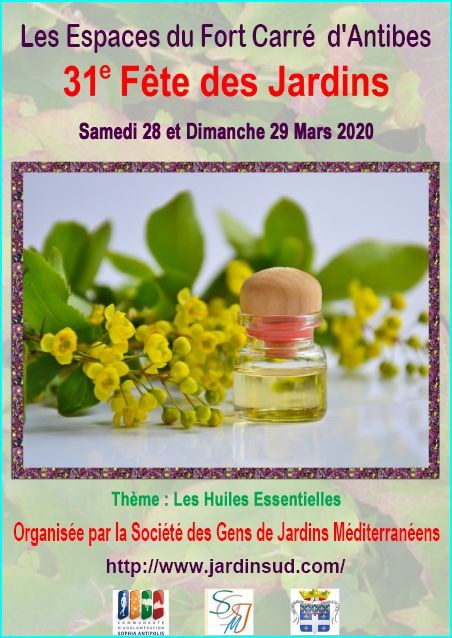 31e Fête des Jardins aux Espaces du Fort carré à Antibes les 28/29 mars 2020