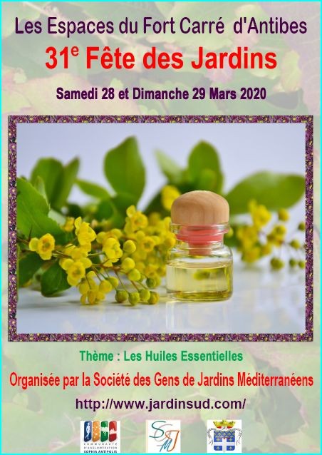31e Fête des Jardins aux Espaces du Fort carré à Antibes les 28/29 mars 2020