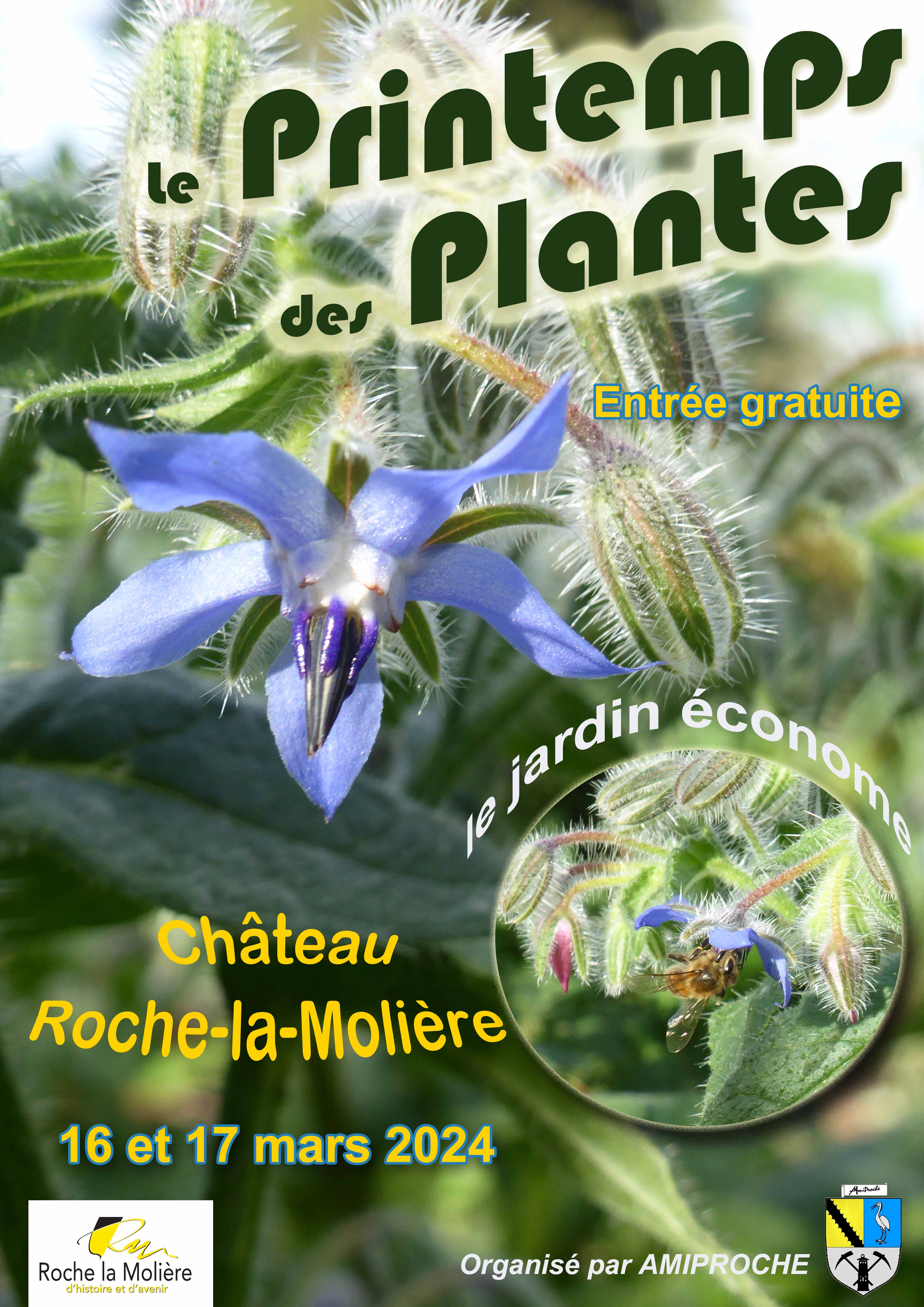 Le Printemps des Plantes au château de Roche-la-Molière les 16 et 17 mars 2024