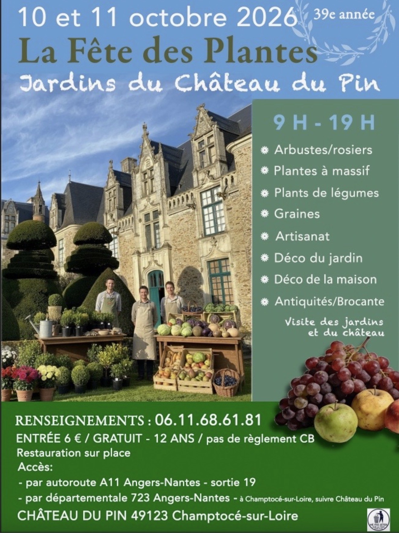 79ème Edition de la Fête des Plantes des Jardins du Château du Pin