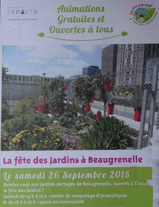 Inauguration des Jardins partagés de Beaugrenelle.